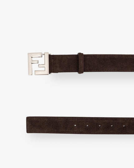 Squared FF suede belt