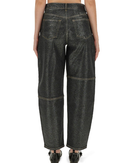 "STARY" JEANS IN SPARKLING FOIL