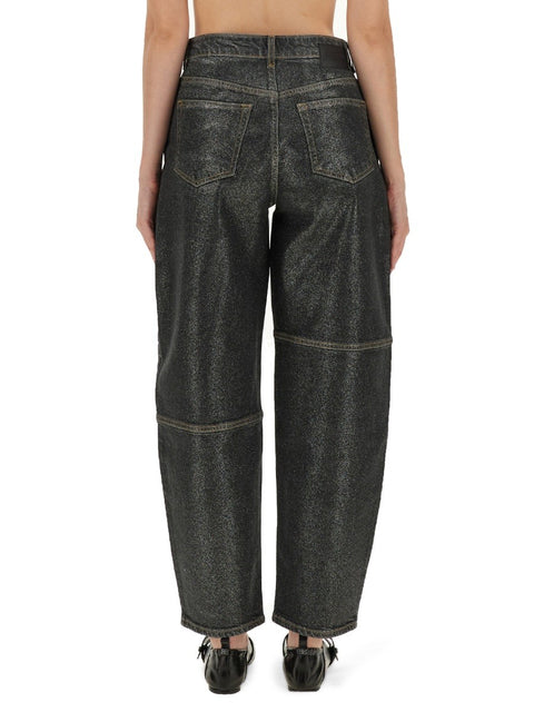 "STARY" JEANS IN SPARKLING FOIL
