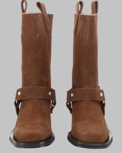 STIVALETTO BIKER IN SUEDE