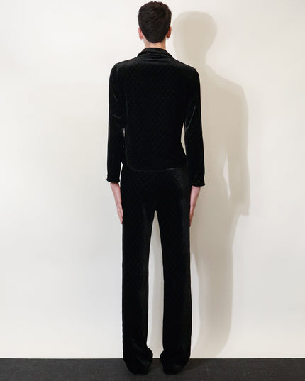 Stretch GG dévoré velvet shirt