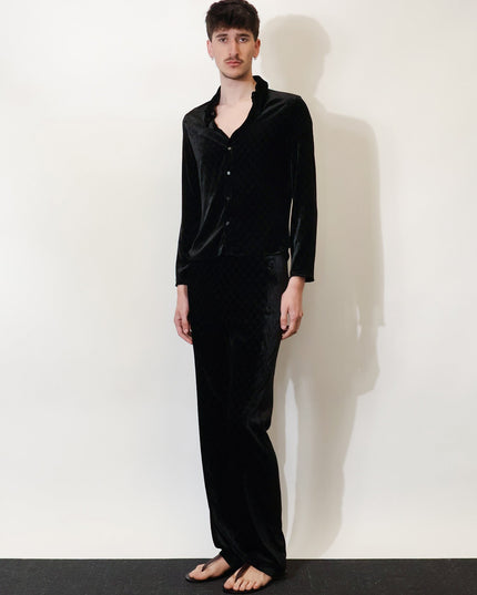 Stretch GG dévoré velvet shirt