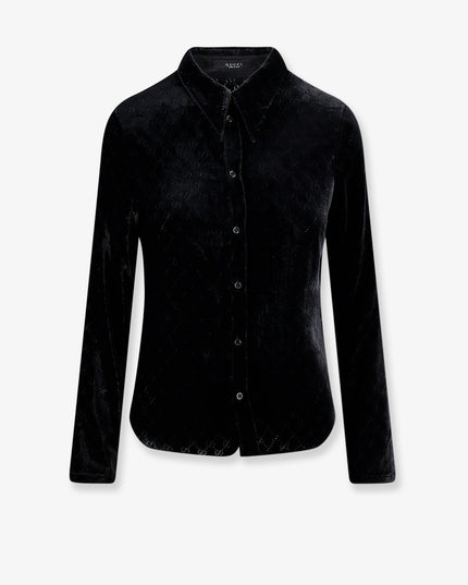 Stretch GG dévoré velvet shirt