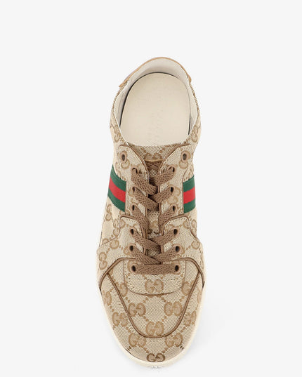 Stretch GG fabric sneakers with Nastro Web on the side