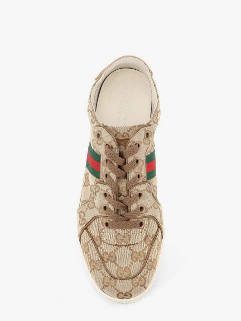 Stretch GG fabric sneakers with Nastro Web on the side