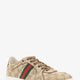 Stretch GG fabric sneakers with Nastro Web on the side