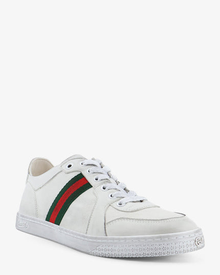 Stretch leather sneakers