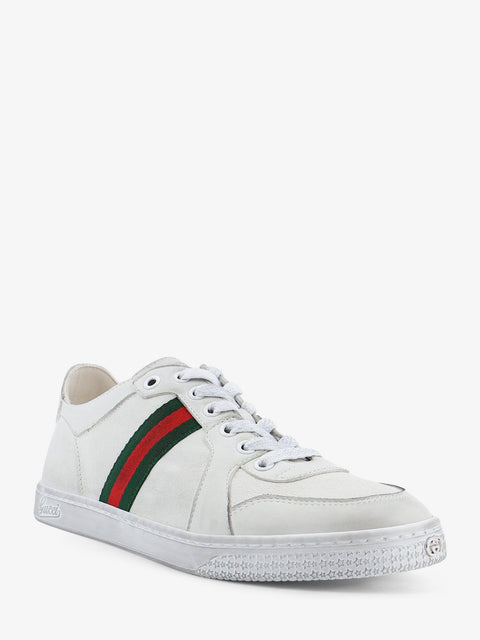 Stretch leather sneakers