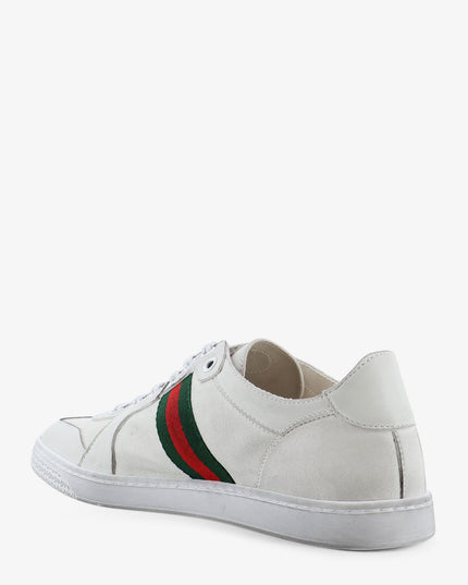 Stretch leather sneakers