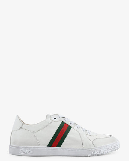 Stretch leather sneakers