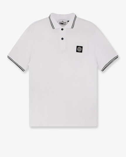 Stretch organic cotton polo shirt