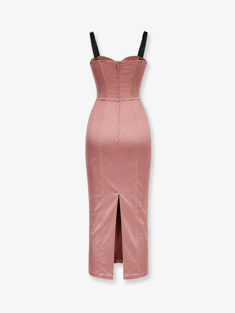 Stretch satin dress
