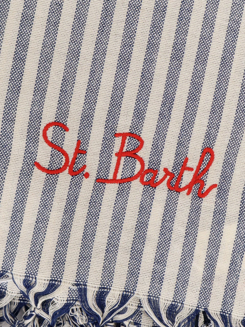 Striped cotton beach towel