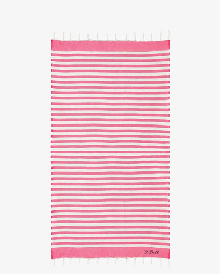 Striped cotton beach towel
