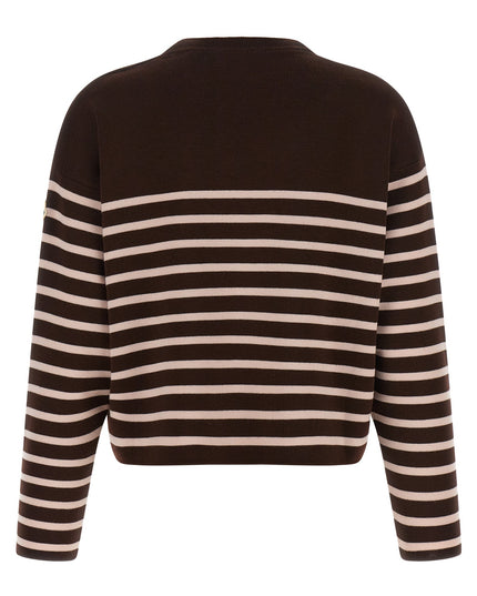 Striped sweater with embroidery