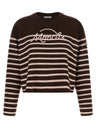 Striped sweater with embroidery