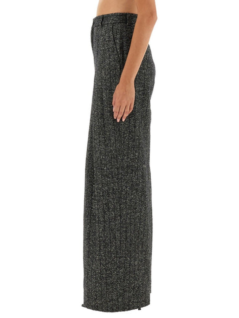 STRIPED WOOL PANTS