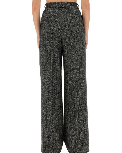 STRIPED WOOL PANTS