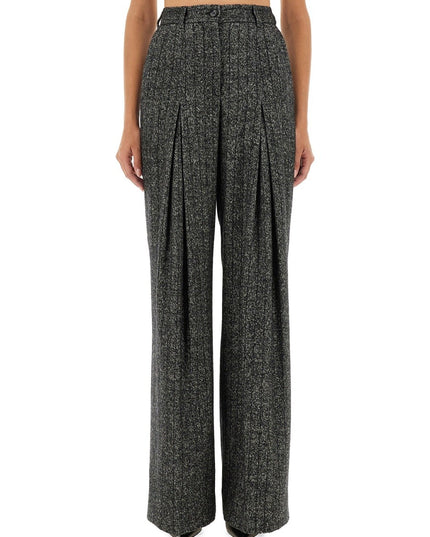 STRIPED WOOL PANTS