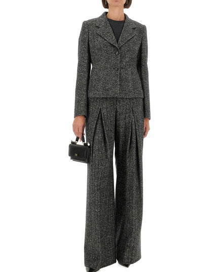 STRIPED WOOL PANTS