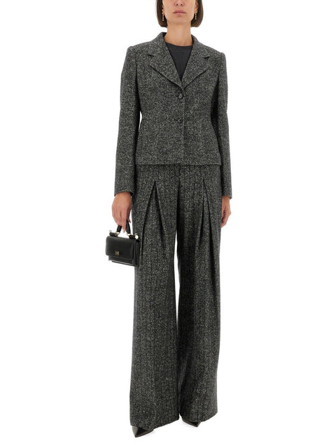 STRIPED WOOL PANTS