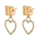 STUD EARRINGS WITH HEARTS AND LOGO