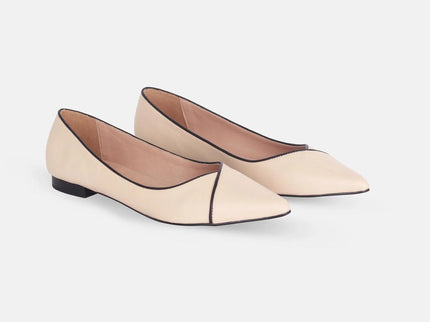 Ariri Beige Leder-Ballerinas