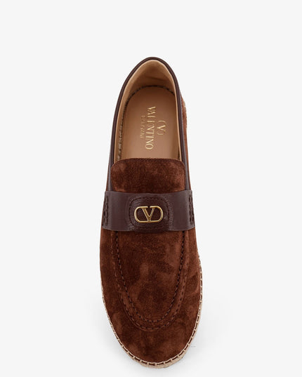 Suede espadrilles with VLogo Signature
