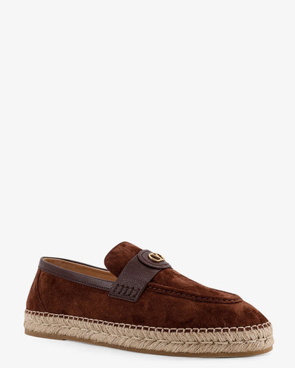 Suede espadrilles with VLogo Signature