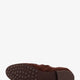 Suede loafer with metal logo detail