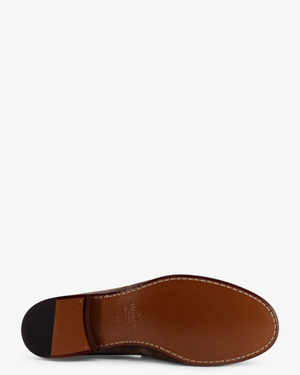 Suede loafers with metal VLogo Signature