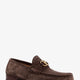 Suede loafers with metal VLogo Signature