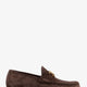 Suede loafers with metal VLogo Signature