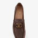 Suede loafers with metal VLogo Signature