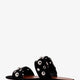Suede sandals with side metal VLogo