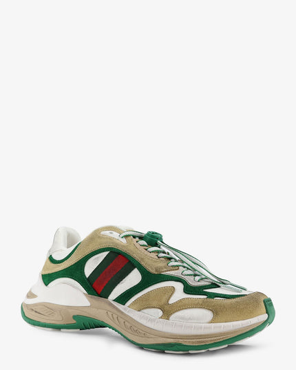 Suede sneakers with side Web detail