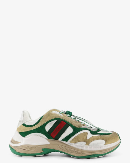 Suede sneakers with side Web detail