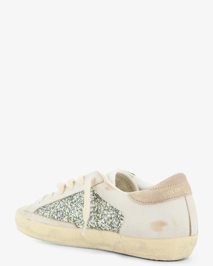 Superstar leather sneakers with all-over glitter pattern