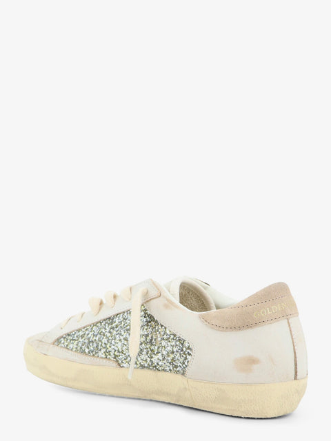 Superstar leather sneakers with all-over glitter pattern