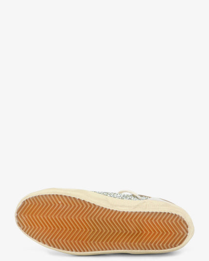 Superstar leather sneakers with all-over glitter pattern