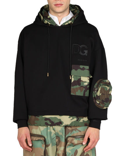 SWEATSHIRT WITH CAMO DETAILS