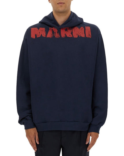 SWEATSHIRT WITH MAXI LOGO PRINT