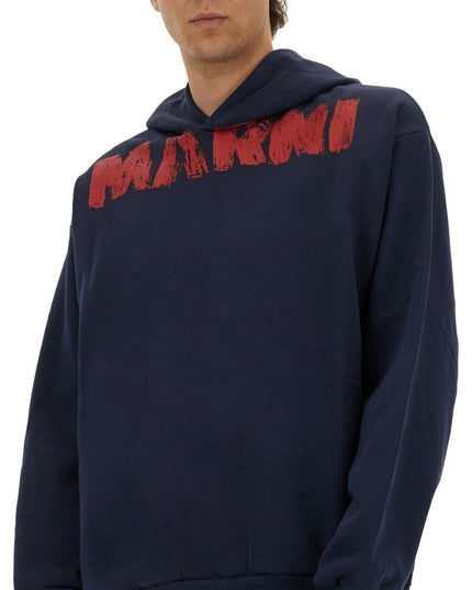 SWEATSHIRT WITH MAXI LOGO PRINT