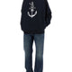 SWEATSHIRT WITH NAVY PRINT