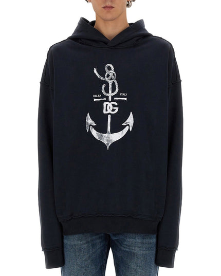SWEATSHIRT WITH NAVY PRINT