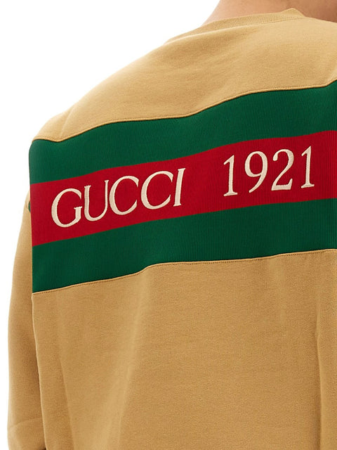 SWEATSHIRT WITH WEB RIBBON