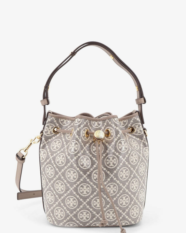 T Monogram coated canvas bucket bag
