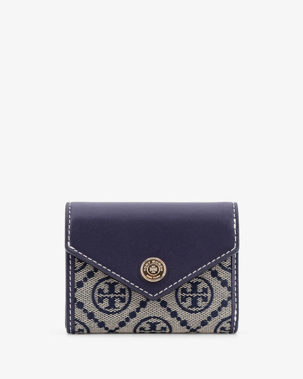 T Monogram Envelope leather and T monogram fabric wallet