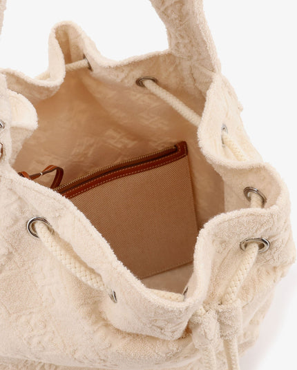 T Monogram Terry canvas bucket bag