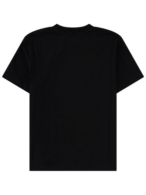 T-SHIRT CON LOGO RICAMATO IN PIZZO